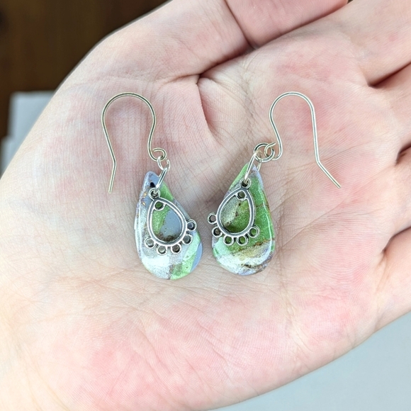 Hand Crafted Jewelry - Raindrop Charm Earrings